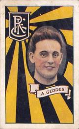 1933 Allen's League Footballers #7 Allan Geddes Front